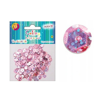 Cekiny hologramowe jasny róż 8mm 10g