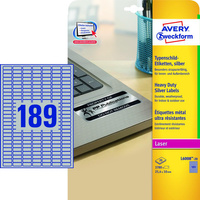 Etykiety samoprzylepne Avery Zweckform znamionowe srebrne 25.4x10mm