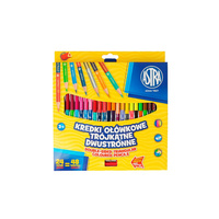 Kredki ołówkowe Astra dwustronne trójkątne 24/48 kolorów