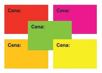 Etykiety cenowe 50x30 mm - Typ B pomarańczowy