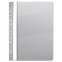 Skoroszyt plastikowy Donau A4 wpinany do segregatora twardy szary