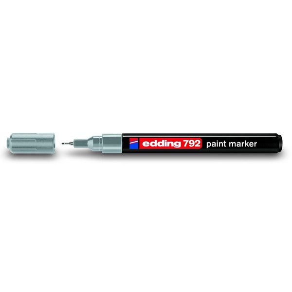 Marker olejowy Edding końcówka okrągła 0.8mm srebrny