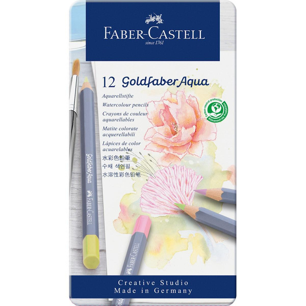 Kredki akwarelowe Faber Castell Goldfaber Aqua Pastel 12 kolorów