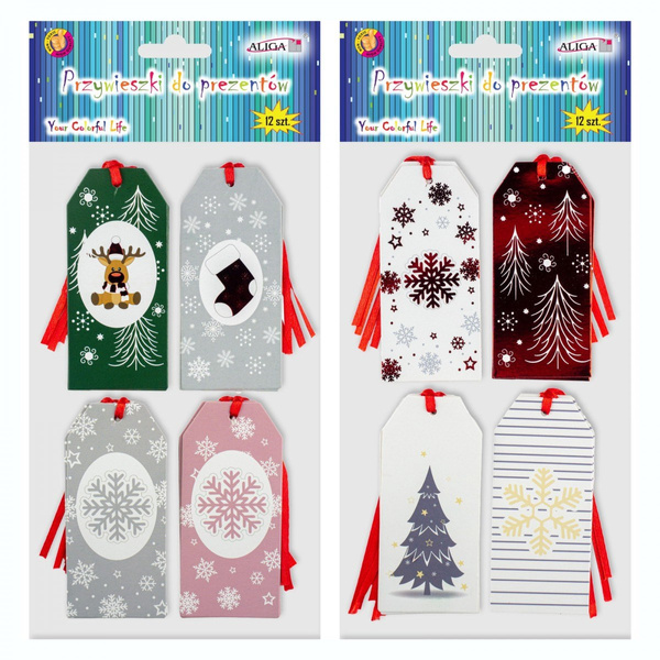 Przywieszki do prezentów Święta 9x4cm