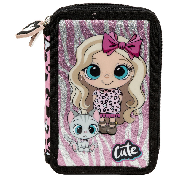 Piórnik z wyposażeniem dwukomorowy Best Friends 10