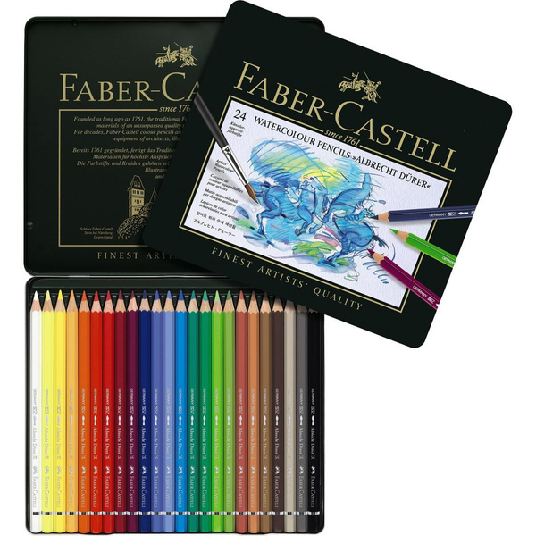 Kredki akwarelowe Faber Castell A.Durer 24 kolory metalowe pudełko