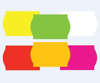 Etykiety do metkownicy 26x16mm dwurzędowe zaokrąglone zielony