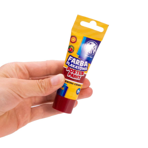 Farba plakatowa w tubce czerwona ciemna 30ml Astra