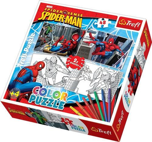 Puzzle Color Spiderman 2x48 elementów Trefl