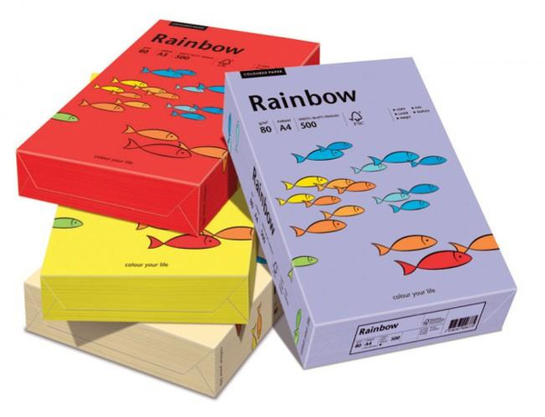 Papier ksero kolorowy A4 80g jasno pomarańczowy Rainbow