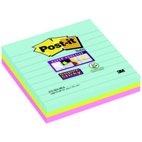 Karteczki samoprzylepne w linie 101x101mm Post-it 3M Super Sticky paleta miami 3x70 kartek