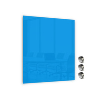 Tablica szklana magnetyczna 80x60cm Memoboards niebieska