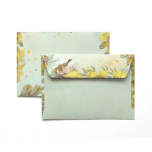 Koperty ozdobne C6 złote święta 120g Argo