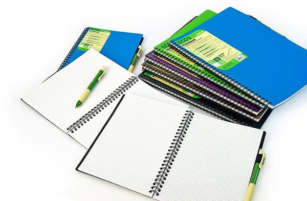 Kołonotatnik A5 80 kartek kratka Mintra Eco Pen brązowy