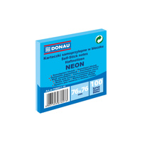 Karteczki samoprzylepne 76x76mm Donau neonowe niebieski neon