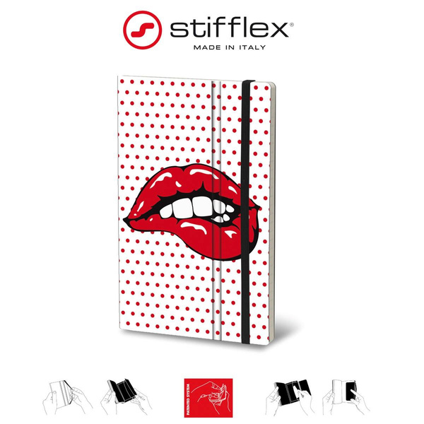 Notatnik Stifflex White Lips 13x21cm 192 strony Usta