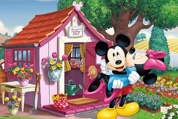 Puzzle 60 Miki i Minnie w ogrodzie