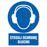 Znak TDC Stosuj ochronę słuchu