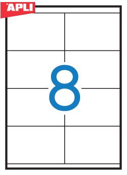 Etykiety samoprzylepne Apli uniwersalne białe 105x70mm