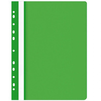 Skoroszyt plastikowy KBK A4 wpinany do segregatora twardy zielony