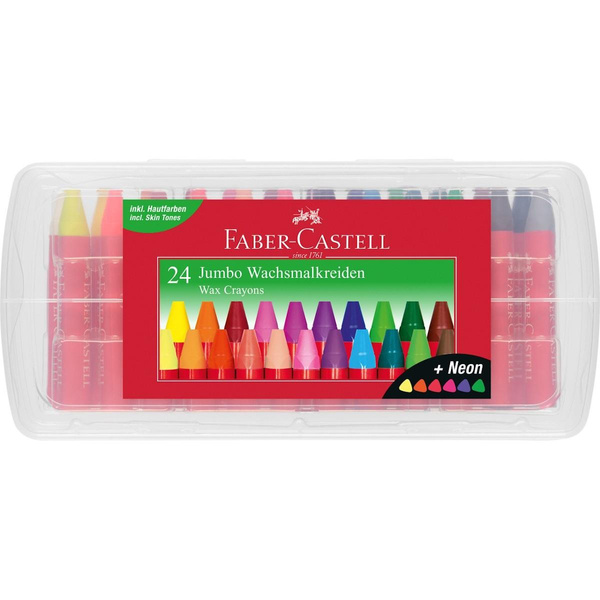 Kredki woskowe Faber Castell trójkątne 24 kolory