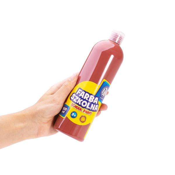Farba plakatowa w butelce 500ml brązowa Astra