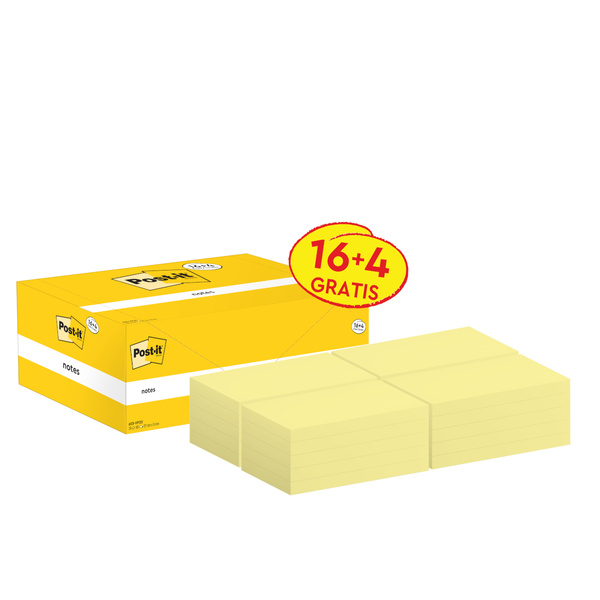 Karteczki samoprzylepne 127x76mm Post-it 655CY-VP20
