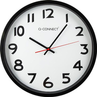 Zegar ścienny Q-Connect Wels 34 cm czarny