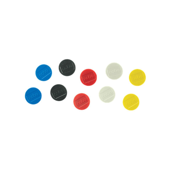 Magnesy Nobo do tablic suchościeralnych 38mm udźwig 2,5kg czarny