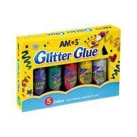 Klej z brokatem 120ml 5 kolorów Amos