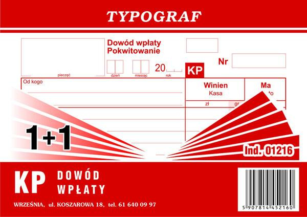 KP Dowód wpłaty (1+1) A6