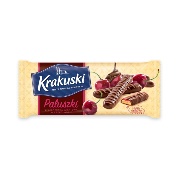 Ciastka Krakuski z galaretką wiśniowe 144g