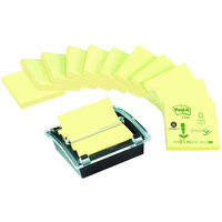 Karteczki samoprzylepne 76x76mm ekologiczne Post-it Z-notes podajnik