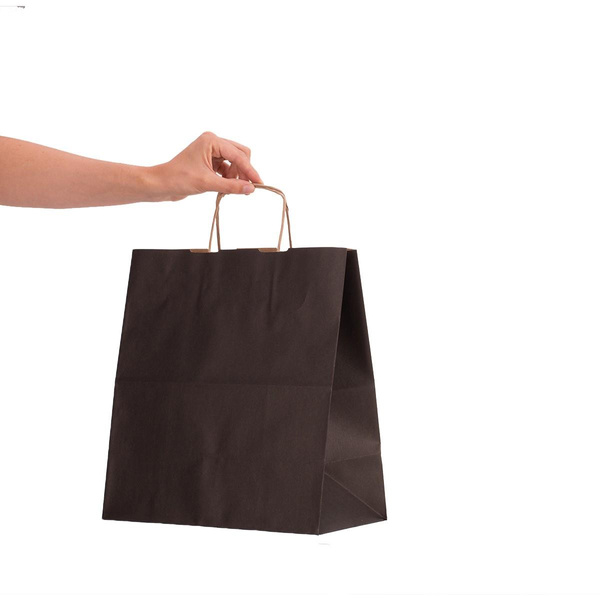 Torba papierowa ekologiczna 305x170x340 mm czarna