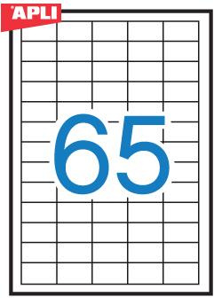 Etykiety samoprzylepne Apli uniwersalne białe 38x21.2mm