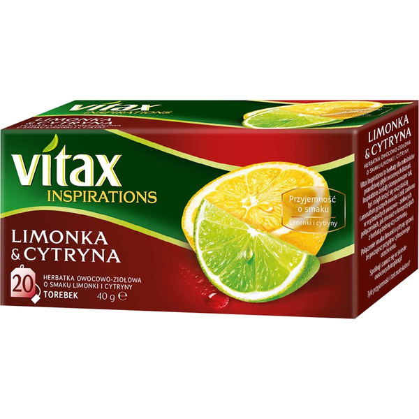 Herbata Vitax cytryna i limonka 20 torebek owocowa