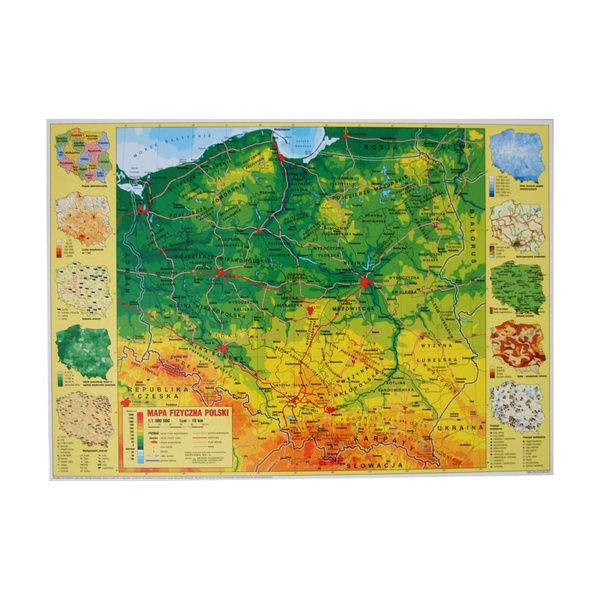Podkład oklejany na biurko Polska Fizyczna