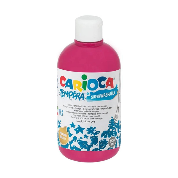 Farba tempera różowa ciemna 500ml Carioca