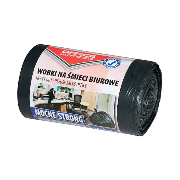 Worki na śmieci Office Products mocne 35 litrów LDPE