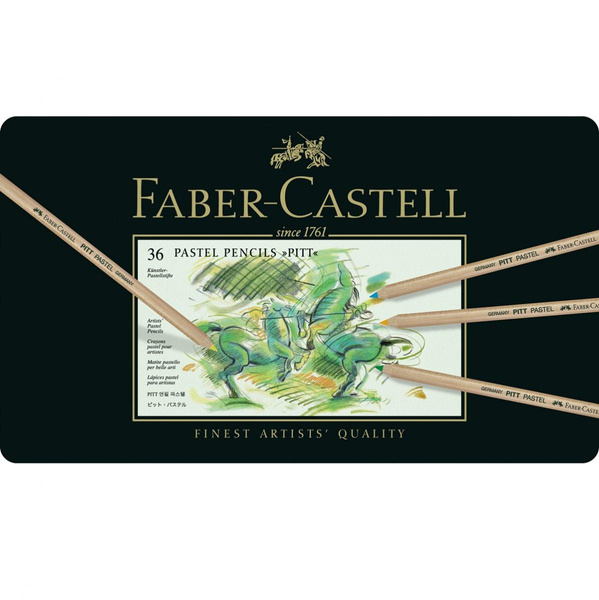 Kredki pastelowe Faber Castell Pitt 36 kolorów metalowe pudełko