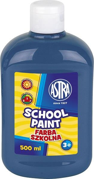 Farba plakatowa w butelce 500ml niebieska ciemna Astra