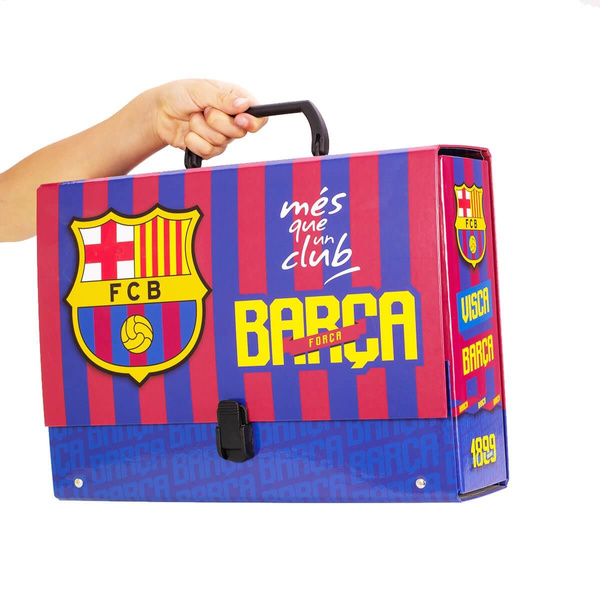Teczka z rączką gruba dla dzieci FC Barcelona