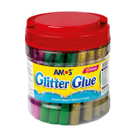 Klej z brokatem w wiaderku 10.5 ml 5 kolorów Amos