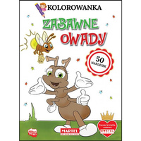 Kolorowanka z naklejkami Zabawne owady