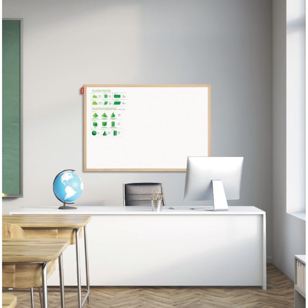 Tablica edukacyjna suchościeralno-magnetyczna Memobe figury geometryczne 60x40 cm
