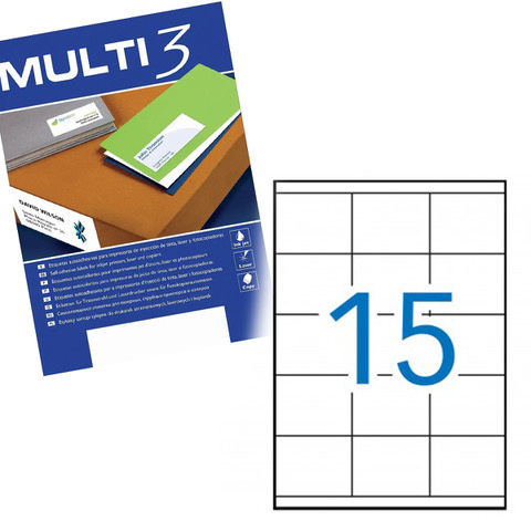 Etykiety samoprzylepne Multi 3 uniwersalne białe 70x50.8mm