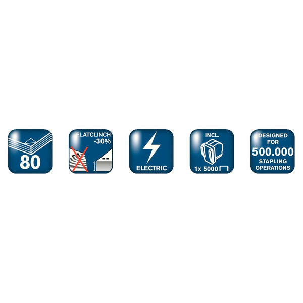 Zszywacz elektryczny biurowy Rapid Supreme 5080e (80 kartek) czarny