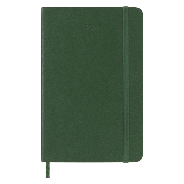 Kalendarz tygodniowy w miękkiej oprawie P Moleskine Myrtle Green 2024