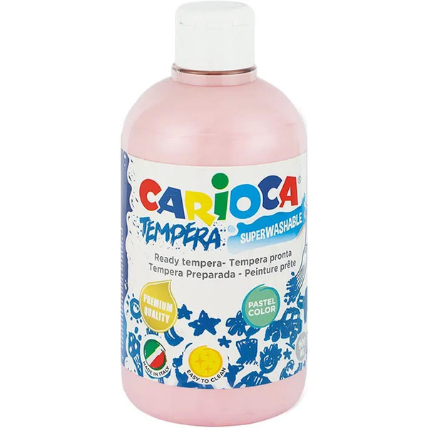 Farba tempera różowa pastelowa 500ml Carioca