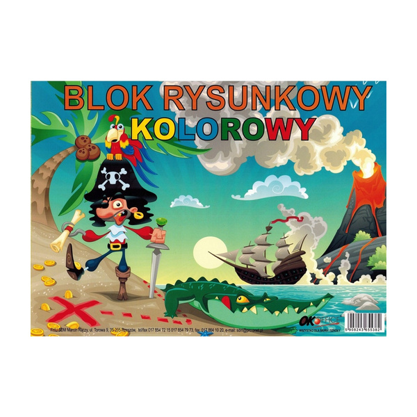 Blok rysunkowy kolorowy A3 20 kartek OK Office